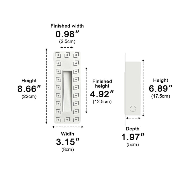 Modern Minimalist Indoor LED Recessed Stairway Wall Light - Flush Mount / Step Lighting, Hallway Accent