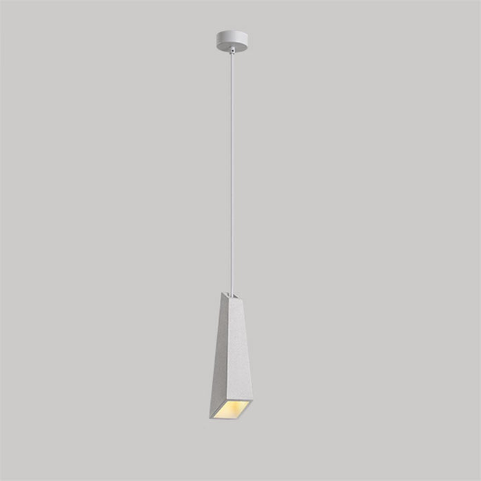 Cement LED Pendant Light - Modern Minimalist Industrial Indoor Ceiling Fixture for Dining Room, Kitchen Island