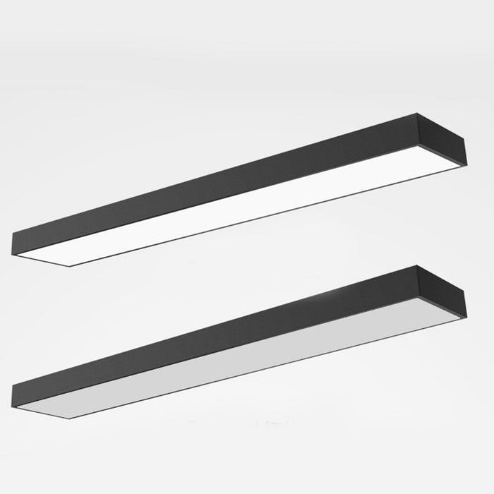 LED Linear Strip Light, Modern Office Pendant, Minimalist Design, CRI 90+, Adjustable Height
