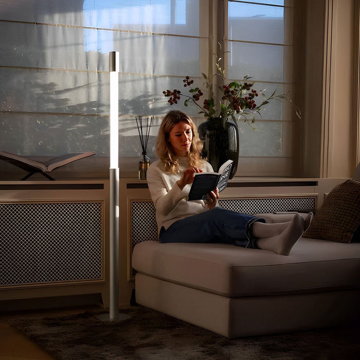 Modern Minimalist Liftable LED Floor Lamp - Adjustable Height, Dimmable Light, Reading/Task Lighting