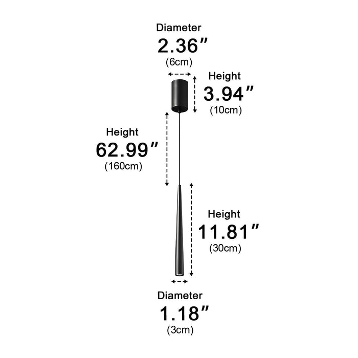 Long Strip Bar LED Pendant Light - Modern Minimalist Design, Adjustable Hanging Fixture