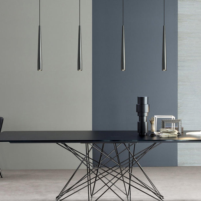 Long Strip Bar LED Pendant Light - Modern Minimalist Design, Adjustable Hanging Fixture