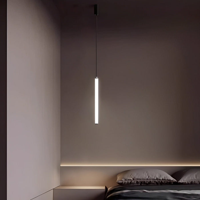 Long Strip LED Pendant Light - Modern Minimalist / Linear Design, Adjustable Height