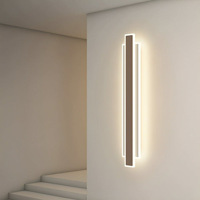 Modern Minimalist Long Strip LED Wall Sconce - Vertical Design - Dimmable 3 Color Light