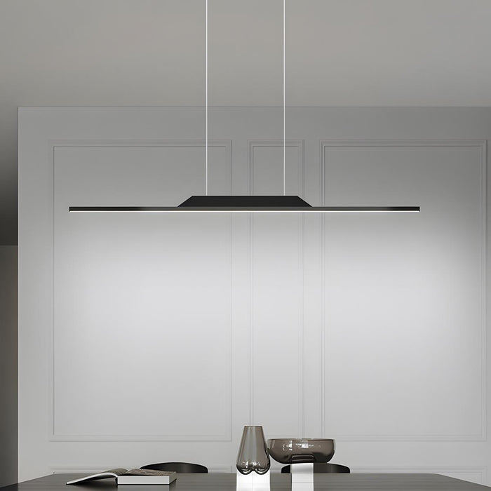 Long Strip Line Light LED Pendant - Modern Minimalist / Dimmable, Adjustable Height