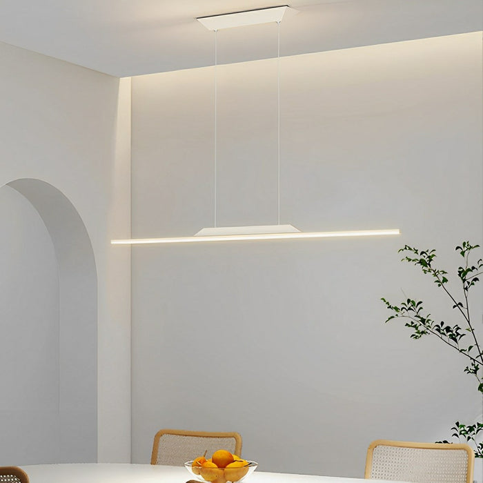 Long Strip Line Light LED Pendant - Modern Minimalist / Dimmable, Adjustable Height