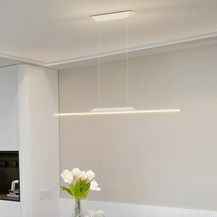Long Strip Line Light LED Pendant - Modern Minimalist / Dimmable, Adjustable Height
