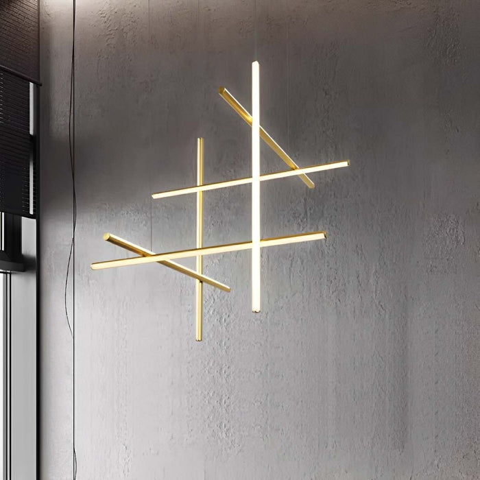 Geometric Linear LED Pendant Light - Modern Minimalist LOS Coordinates