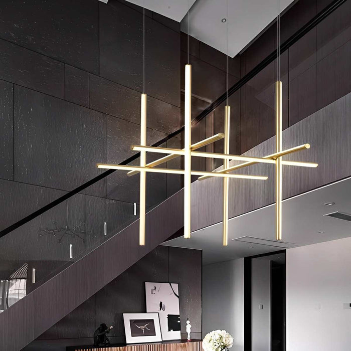Geometric Linear LED Pendant Light - Modern Minimalist LOS Coordinates