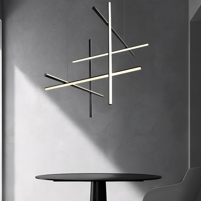 Geometric Linear LED Pendant Light - Modern Minimalist LOS Coordinates