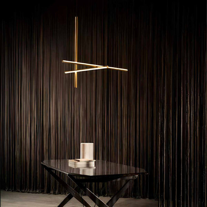 Geometric Linear LED Pendant Light - Modern Minimalist LOS Coordinates