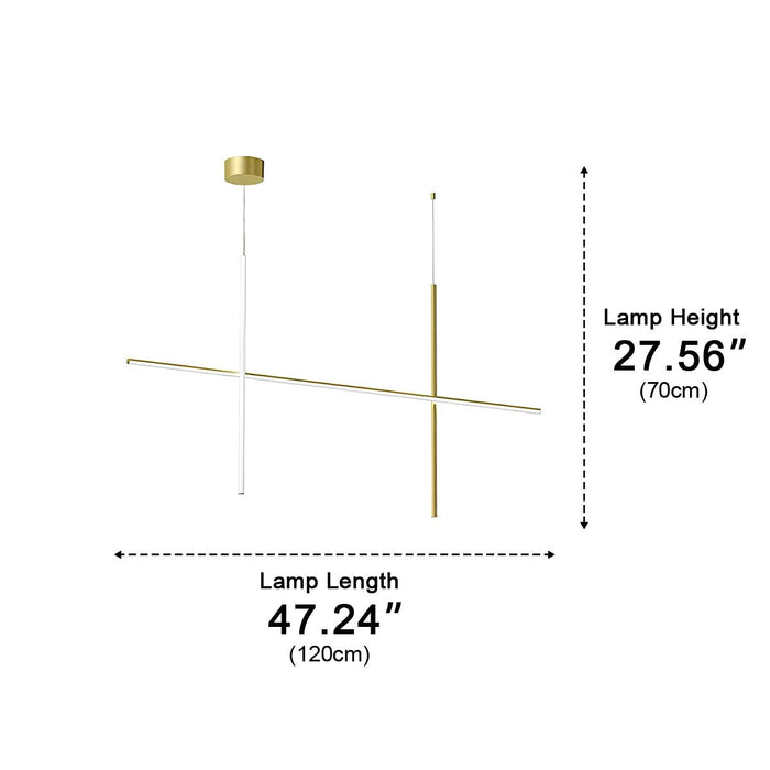 Geometric Linear LED Pendant Light - Modern Minimalist LOS Coordinates