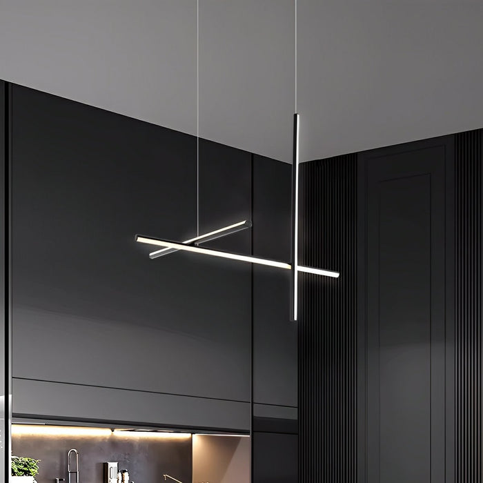 Geometric Linear LED Pendant Light - Modern Minimalist LOS Coordinates