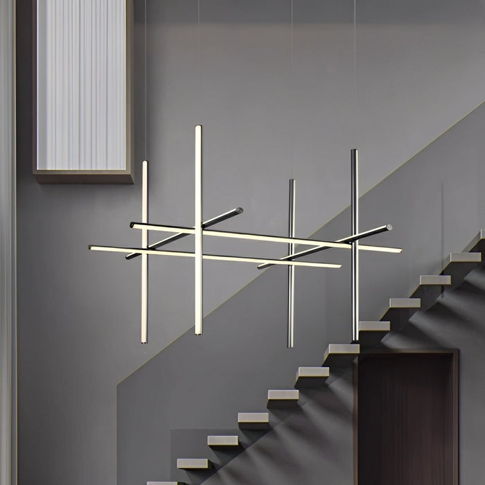 Geometric Linear LED Pendant Light - Modern Minimalist LOS Coordinates