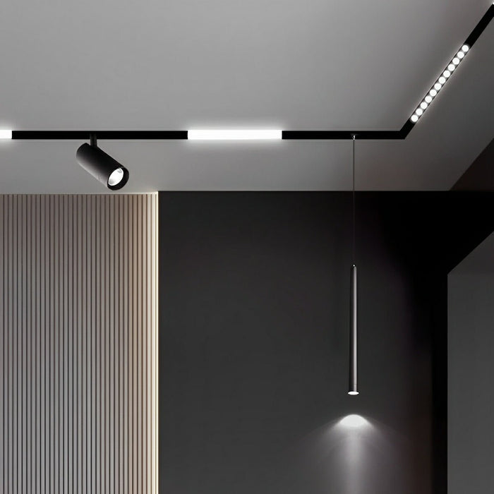 Magnetic DIY Track LED Recessed Ceiling Light - Modern Minimalist Mainless Lighting System