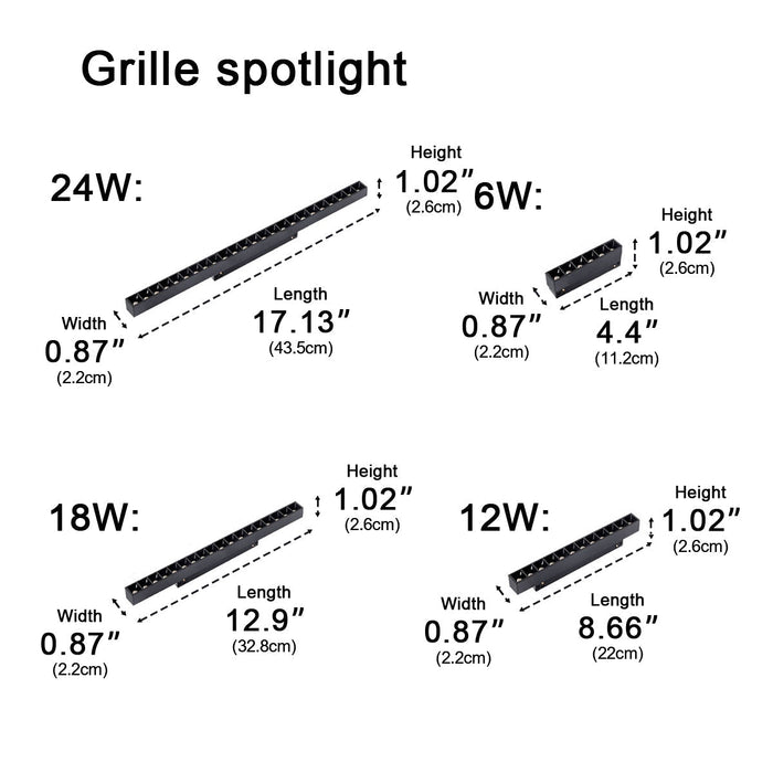 Magnetic DIY Track LED Recessed Ceiling Light - Modern Minimalist Mainless Lighting System
