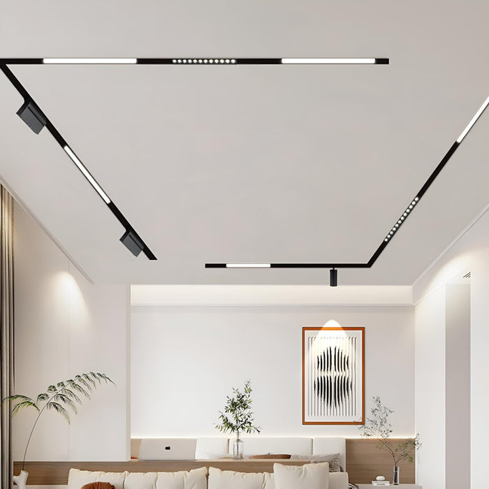 Magnetic DIY Track LED Recessed Ceiling Light - Modern Minimalist Mainless Lighting System