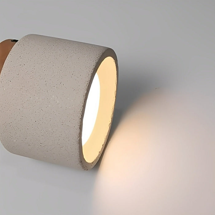 Concrete LED Ceiling Light, Minimalist Round, GX53, for Kitchen/Bathroom/Living Room