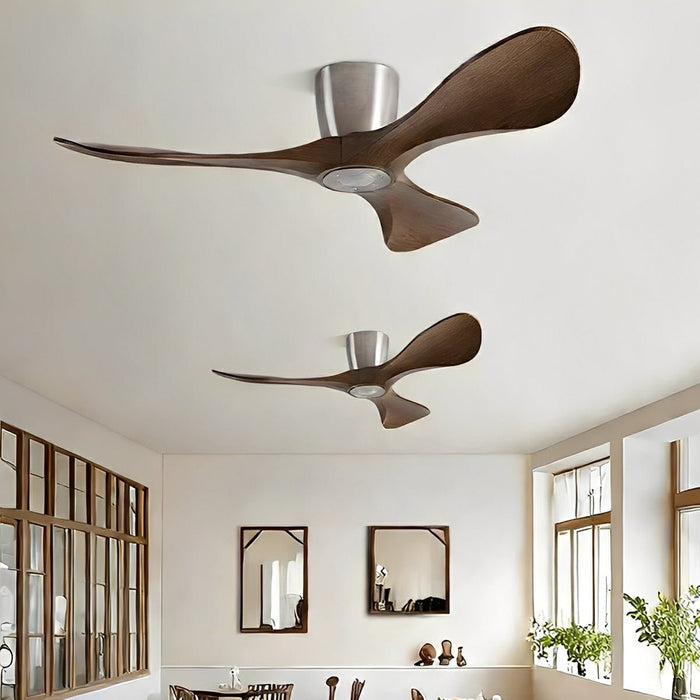 DC Motor Whisper-Quiet Ceiling Fan, 6-Speed Reversible Airflow, Sculptural Modern Minimalist for Living Room/Bedroom/Dining Room