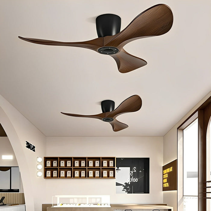 DC Motor Whisper-Quiet Ceiling Fan, 6-Speed Reversible Airflow, Sculptural Modern Minimalist for Living Room/Bedroom/Dining Room
