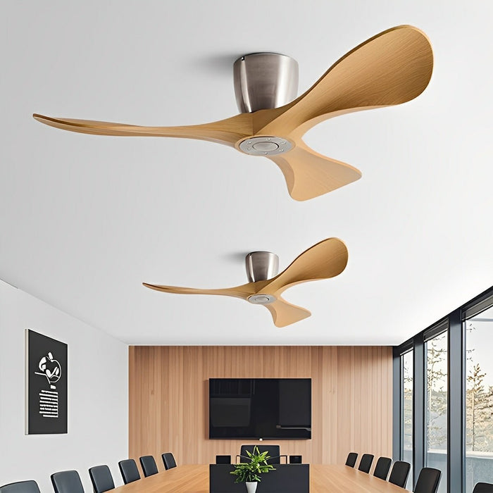 DC Motor Whisper-Quiet Ceiling Fan, 6-Speed Reversible Airflow, Sculptural Modern Minimalist for Living Room/Bedroom/Dining Room