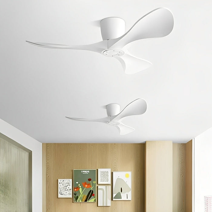DC Motor Whisper-Quiet Ceiling Fan, 6-Speed Reversible Airflow, Sculptural Modern Minimalist for Living Room/Bedroom/Dining Room