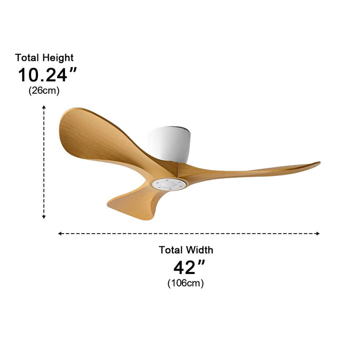 DC Motor Whisper-Quiet Ceiling Fan, 6-Speed Reversible Airflow, Sculptural Modern Minimalist for Living Room/Bedroom/Dining Room