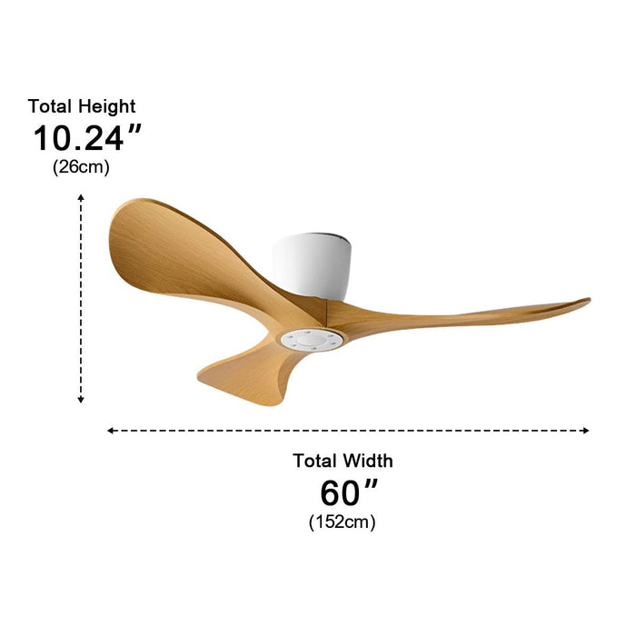 DC Motor Whisper-Quiet Ceiling Fan, 6-Speed Reversible Airflow, Sculptural Modern Minimalist for Living Room/Bedroom/Dining Room