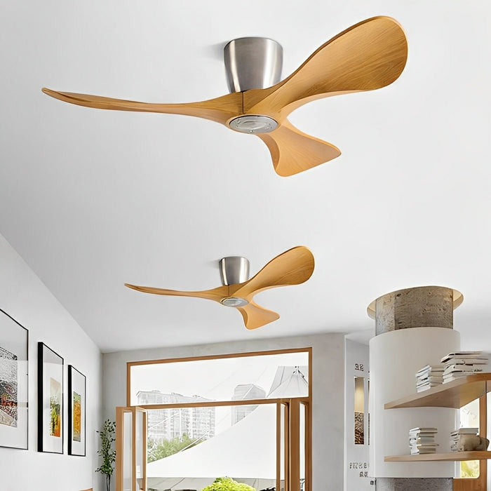 DC Motor Whisper-Quiet Ceiling Fan, 6-Speed Reversible Airflow, Sculptural Modern Minimalist for Living Room/Bedroom/Dining Room
