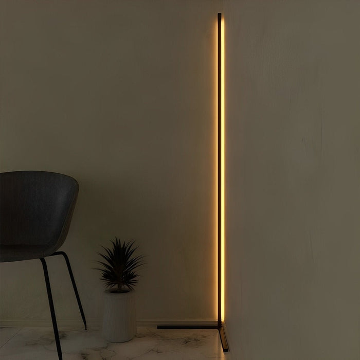 Smart RGB LED Corner Floor Lamp, Dimmable, Remote Control, Music Sync Ambient