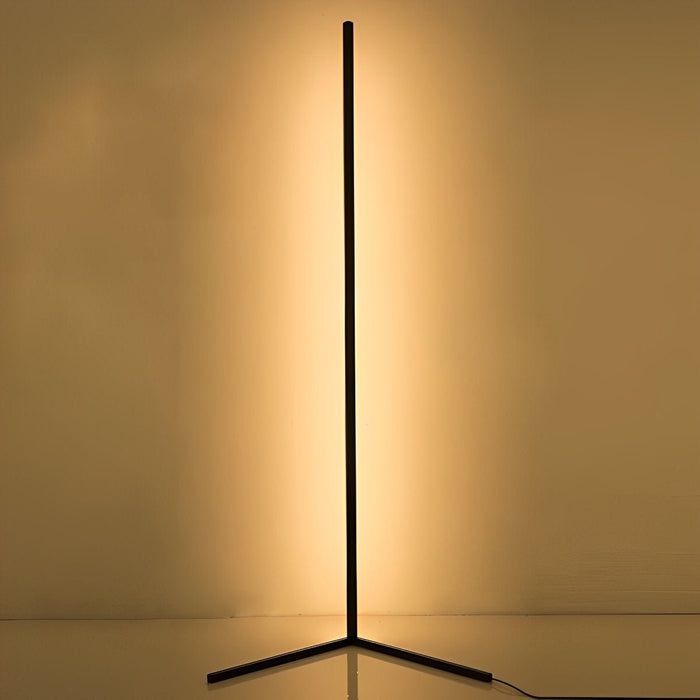 Smart RGB LED Corner Floor Lamp, Dimmable, Remote Control, Music Sync Ambient