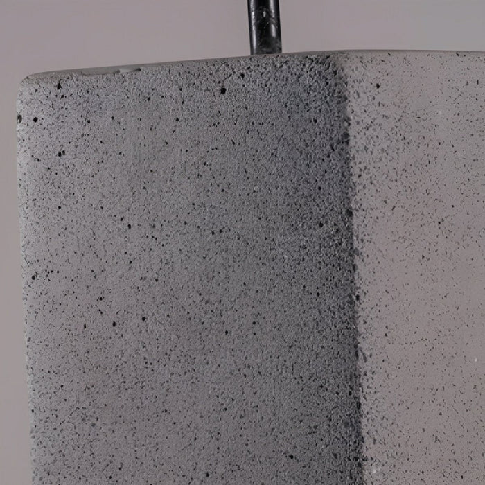 Concrete Square LED Pendant Light, Modern Minimalist, Adjustable, GU10, Kitchen/Dining Room/Bar/Bedroom