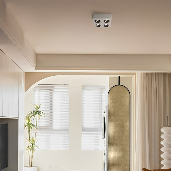 Minimalist Square LED Ceiling Spot Light, 3 Color Modes, High CRI90+ for Living Room/Bedroom/Kitchen