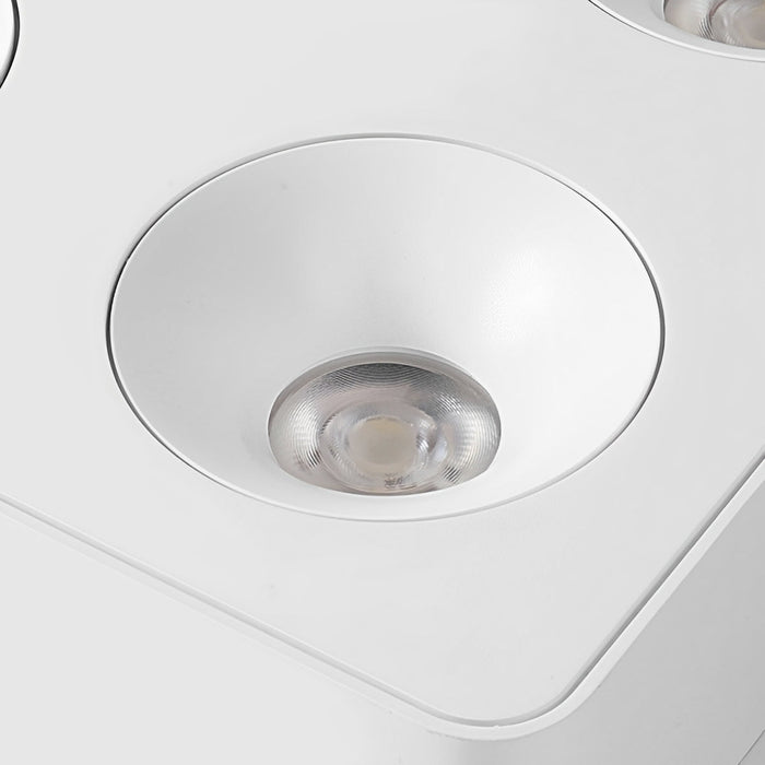 Minimalist Square LED Ceiling Spot Light, 3 Color Modes, High CRI90+ for Living Room/Bedroom/Kitchen
