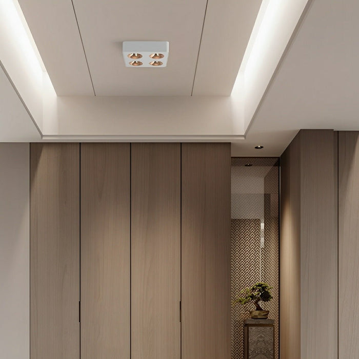Minimalist Square LED Ceiling Spot Light, 3 Color Modes, High CRI90+ for Living Room/Bedroom/Kitchen