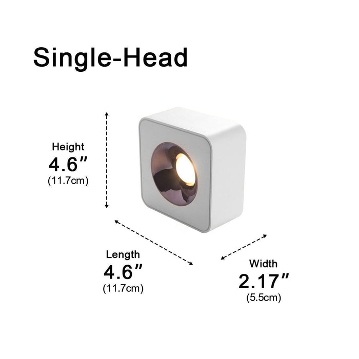Minimalist Square LED Ceiling Spot Light, 3 Color Modes, High CRI90+ for Living Room/Bedroom/Kitchen