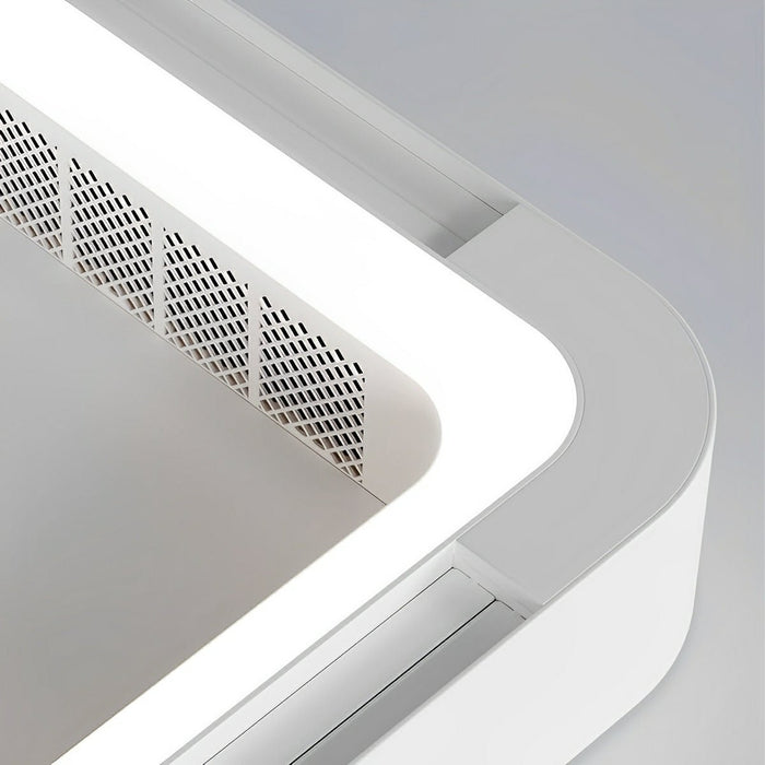 Bladeless LED Ceiling Fan, Dimmable Pendant Light, Modern Minimalist, Remote Control, Living Room/Bedroom/Kitchen