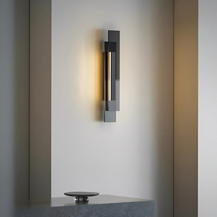 Tiered Glass LED Wall Sconce, Modern Minimalist Design, Warm White Light, Energy Efficient for Living Room/Bedroom/Dining Room/Bar