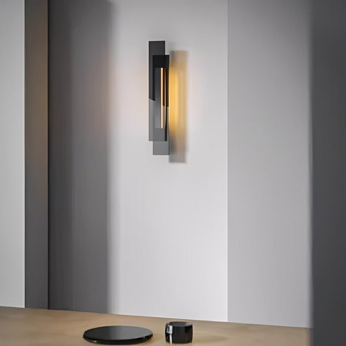 Tiered Glass LED Wall Sconce, Modern Minimalist Design, Warm White Light, Energy Efficient for Living Room/Bedroom/Dining Room/Bar