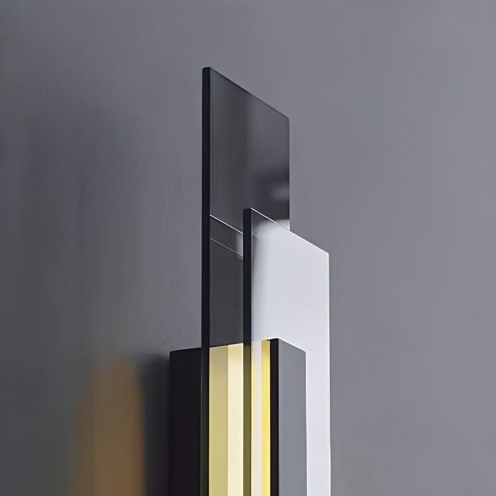Tiered Glass LED Wall Sconce, Modern Minimalist Design, Warm White Light, Energy Efficient for Living Room/Bedroom/Dining Room/Bar