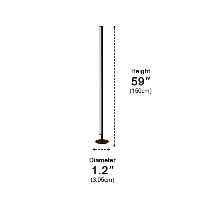 LED Floor Lamp, Ultra-thin Minimalist, Tricolor Dimming, Modern Living Room/Bedroom/Apartment