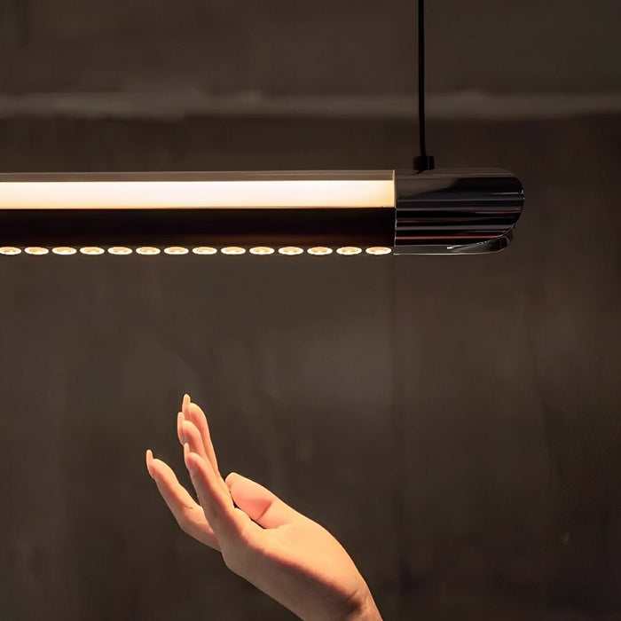 Modern Minimalist LED Linear Pendant Light, Dimmable Up/Down Lighting for Living Room/Bedroom/Kitchen/Bar