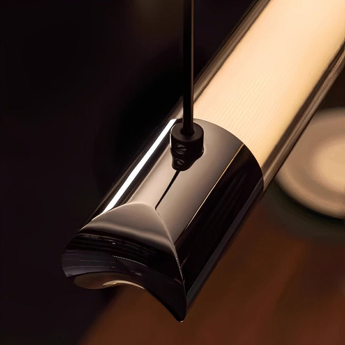Modern Minimalist LED Linear Pendant Light, Dimmable Up/Down Lighting for Living Room/Bedroom/Kitchen/Bar