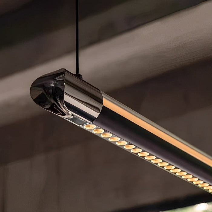 Modern Minimalist LED Linear Pendant Light, Dimmable Up/Down Lighting for Living Room/Bedroom/Kitchen/Bar
