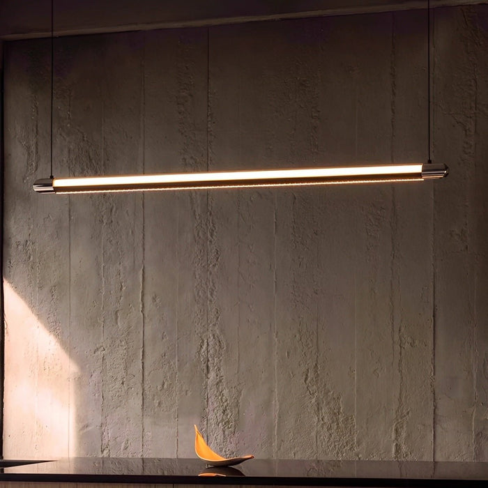 Modern Minimalist LED Linear Pendant Light, Dimmable Up/Down Lighting for Living Room/Bedroom/Kitchen/Bar