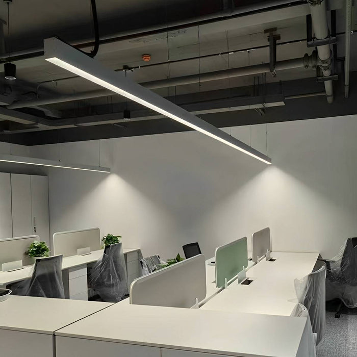 Linear LED Up Down Pendant Light, Dimmable High CRI Low Glare, Modern Office/Commercial Lighting