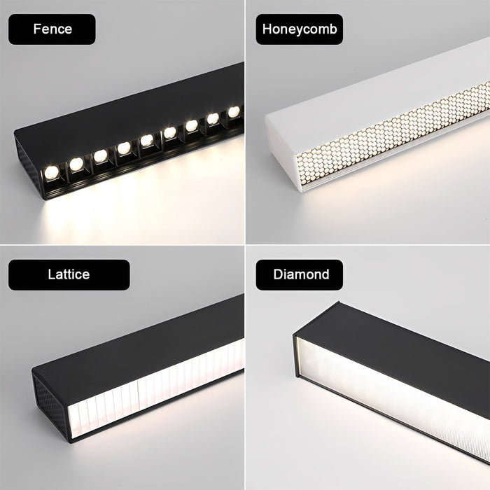 Linear LED Up Down Pendant Light, Dimmable High CRI Low Glare, Modern Office/Commercial Lighting