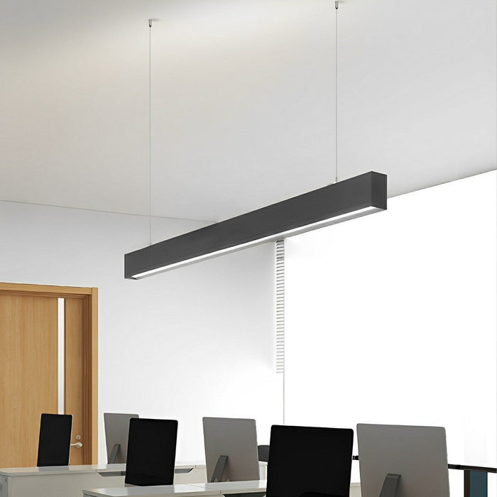 Linear LED Up Down Pendant Light, Dimmable High CRI Low Glare, Modern Office/Commercial Lighting