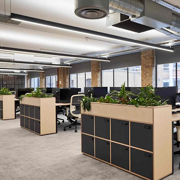 Linear LED Up Down Pendant Light, Dimmable High CRI Low Glare, Modern Office/Commercial Lighting