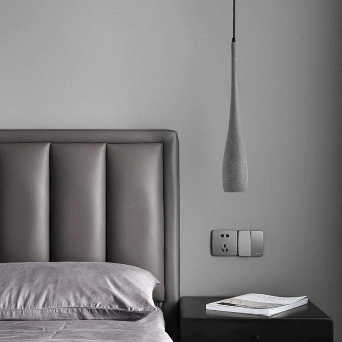 Cement Water Drop LED Pendant Light, Modern Minimalist Dining Room/Kitchen/Bar Lighting